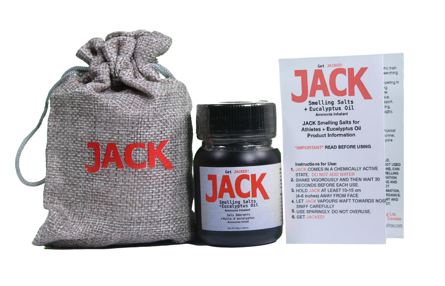 JACK Smelling Salts for Athletes + Eucalyptus Oil